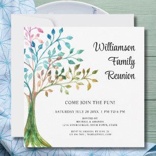 Invitación de Reunión Familiar Árbol Familiar