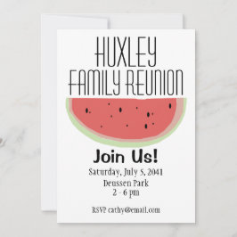 Invitación de Reunión Familiar con Tema de Sandía