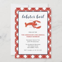 Invitación de reunión familiar de langosta hervida