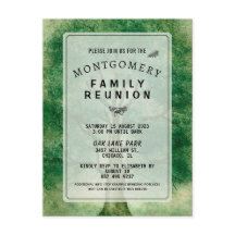 Invitación de reunión familiar de roble al agua