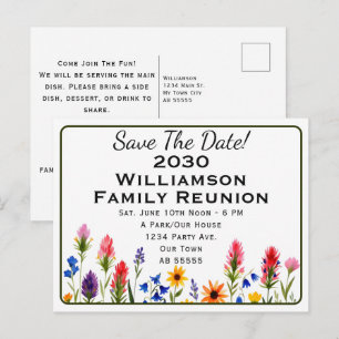 Invitación de Reunión Familiar de Wildflower para 