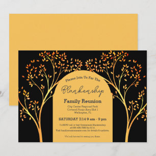 Invitación de Reunión Familiar del Árbol de Naranj
