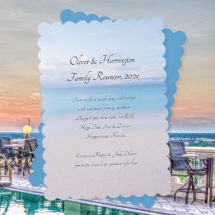 Invitación de Reunión Familiar en la Playa del Océ
