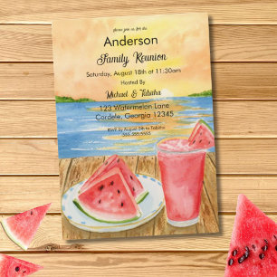 Invitación de Reunión Familiar Sandía Verano
