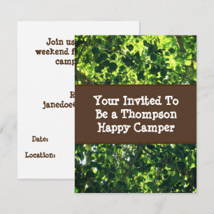 Invitación de Reunión Familiar Viaje de Camping Ho