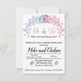 Invitación de revelación de género