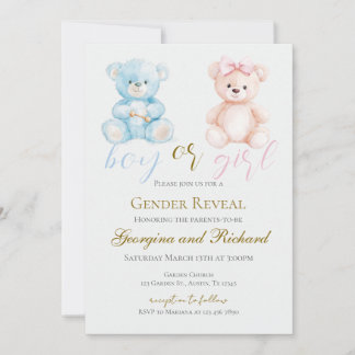 Invitación de revelación de género
