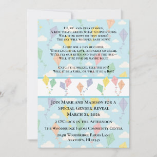 Invitación de revelación de género 'Arriba, arriba