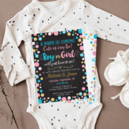 Invitación de revelación de género Baby Shower niñ