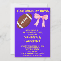 Invitación de revelación de género: balones de fút