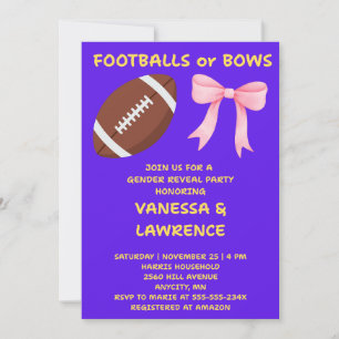 Invitación de revelación de género: balones de fút