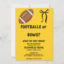 Invitación de revelación de género: balones de fút