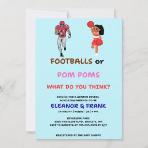 Invitación de Revelación de Género: Balones de Fút
