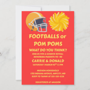 Invitación de Revelación de Género: Balones de Fút