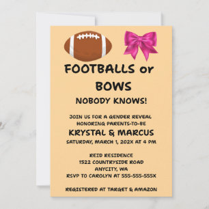 Invitación de Revelación de Género: Balones de Fút