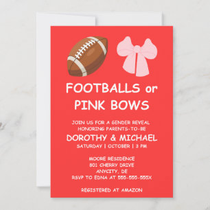 Invitación de Revelación de Género: Balones de Fút