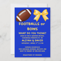 Invitación de revelación de género: balones de fút