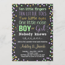 Invitación de revelación de género Bebé ducha Niño