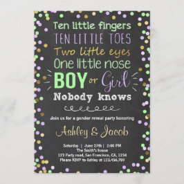 Invitación de revelación de género Bebé ducha Niño