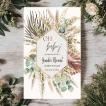 Invitación de Revelación de Género con Hierba de P