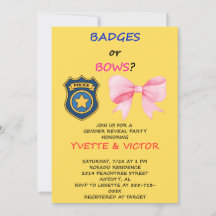 Invitación de Revelación de Género con Insignias o