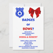 Invitación de Revelación de Género con Insignias o