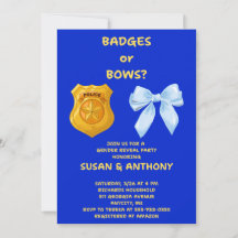 Invitación de Revelación de Género con Insignias o