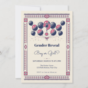 Invitación de Revelación de Género con Interrogant