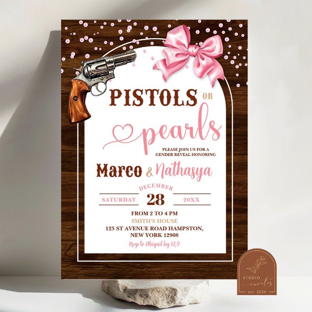 Invitación de revelación de género con pistola o p (Subido por el creador)