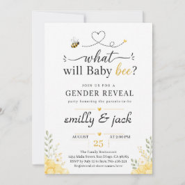 Invitación de Revelación de Género de Abeja