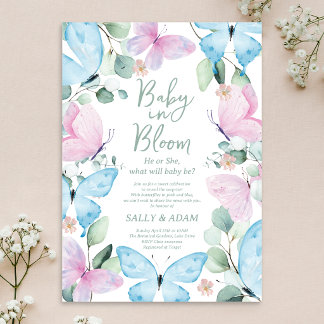 Invitación de Revelación de Género de Baby en Flor