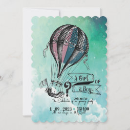 INVITACIÓN DE REVELACIÓN DE GÉNERO DE BALLÓN DE AI