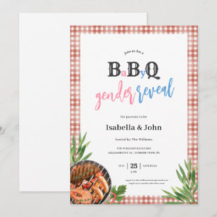 Invitación de Revelación de Género de Barbecue Bab