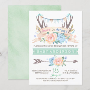Invitación de revelación de género de bebé con ast