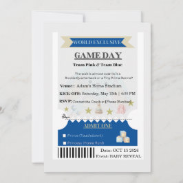 Invitación de Revelación de Género de Boleto Depor