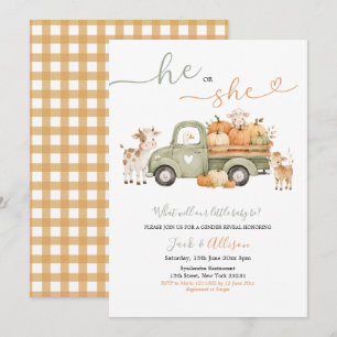 Invitación de Revelación de Género de Camioneta de