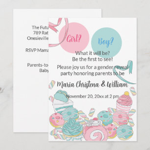 Invitación de Revelación de Género de Dulces Golos