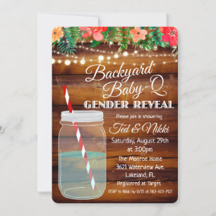 Invitación de revelación de género de frasco de Ma