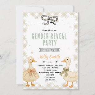 Invitación de revelación de género de ganso