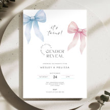 Invitación de Revelación de Género de Gemelos - Az