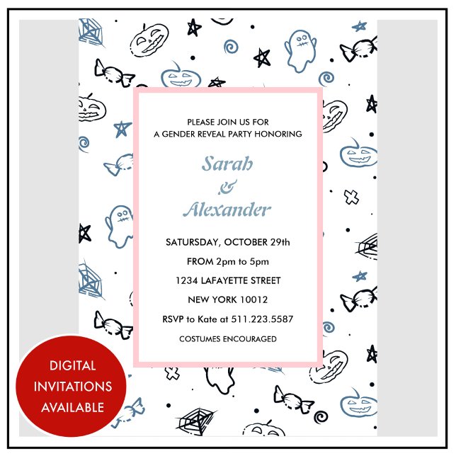 invitación de revelación de género de Halloween de (Halloween-gender-reveal-invitation-October-pattern-1)