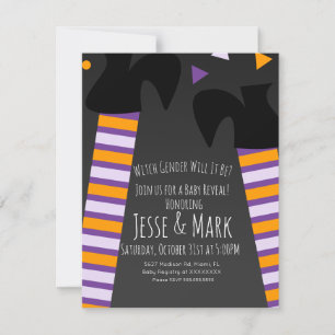 Invitación de Revelación de Género de Halloween de