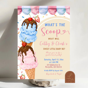 Invitación de Revelación de Género de Helado