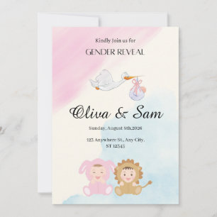 Invitación de Revelación de Género de la Cigüeña