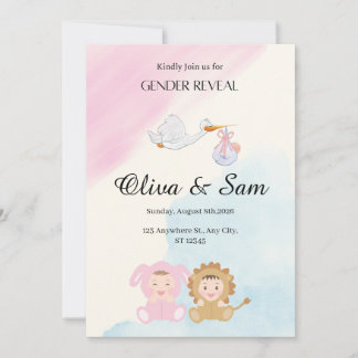 Invitación de Revelación de Género de la Cigüeña
