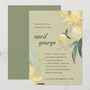 INVITACIÓN DE REVELACIÓN DE GÉNERO DE LA FLORAL VE