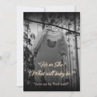 Invitación de Revelación de Género de Lujo, B Blan