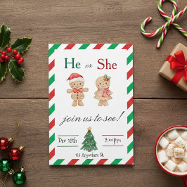 invitación de revelación de género de Navidad