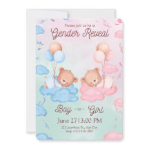 Invitación de Revelación de Género de Ositos Lindo