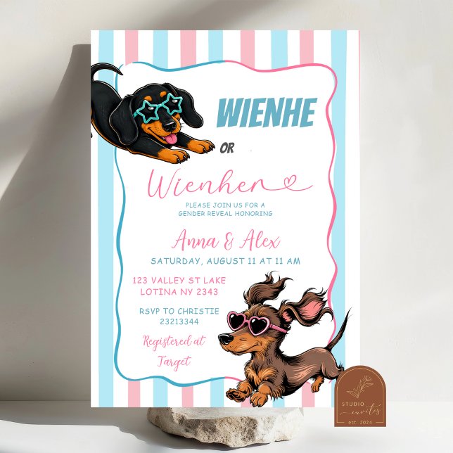 invitación de revelación de género de perro wiener (Subido por el creador)